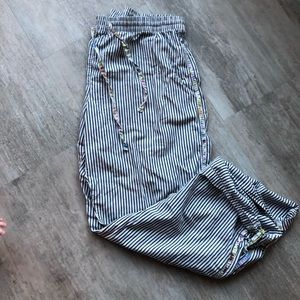 B&W Striped PJ Pants